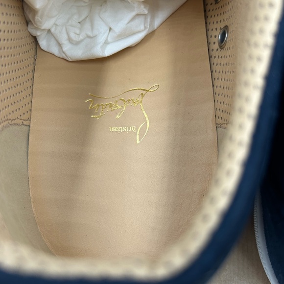 Christian Louboutin Men's F. A. V.  Fique Navy Studded Sneakers - Picture 8 of 12